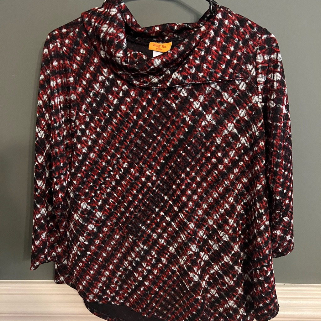 Ruby Red Cowl Neck
